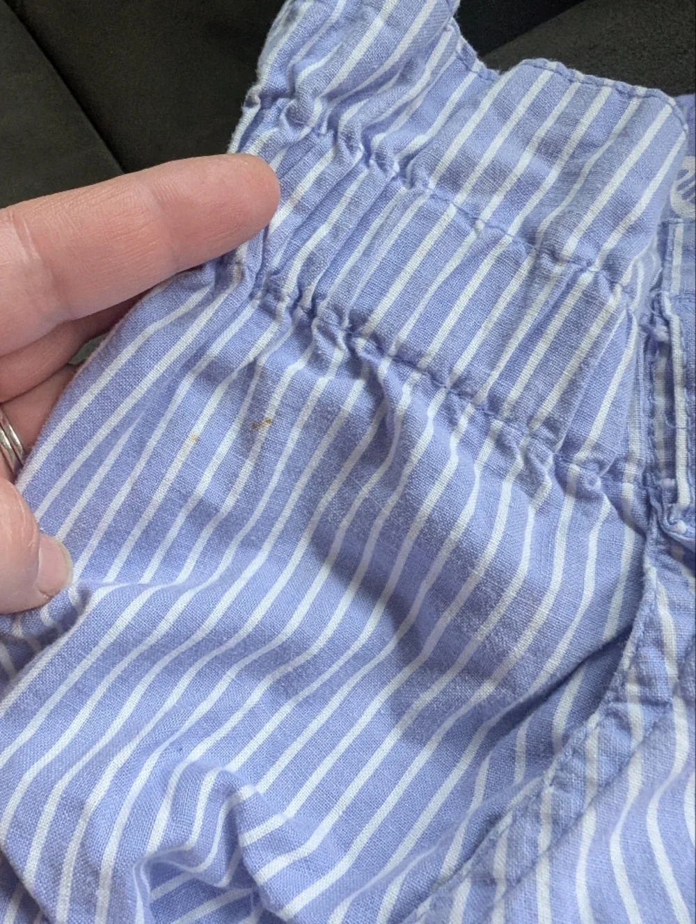 Esprit Vintage Teen Blue Pinstripe Shorts Size S